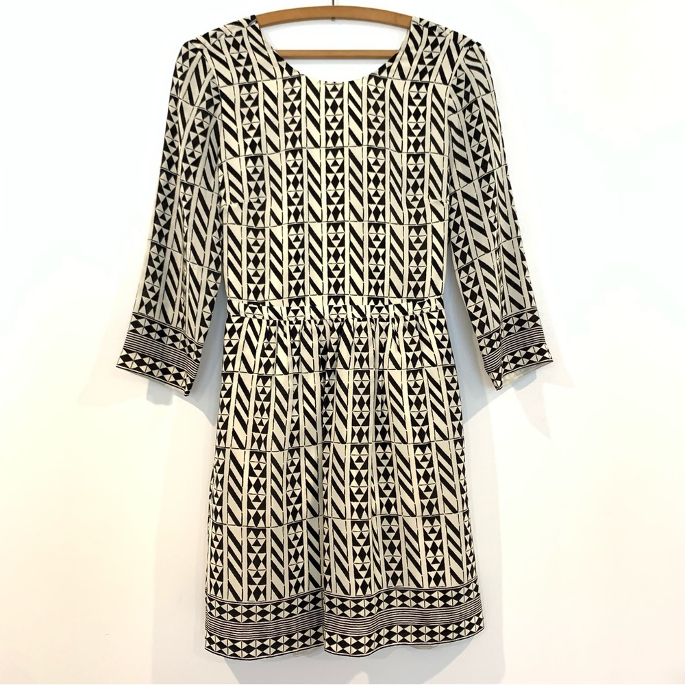 Madewell Geometric Print Silk Dress